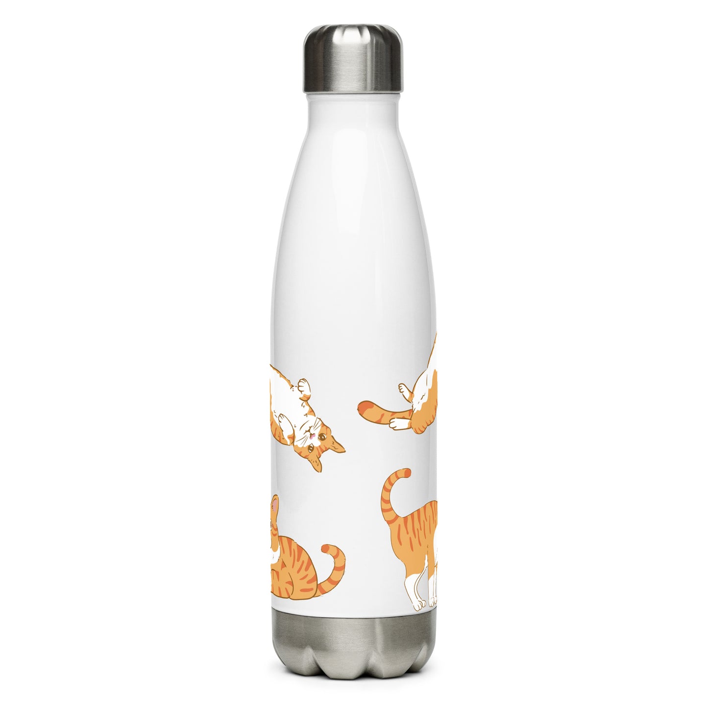 Butelka termiczna 'Rudy Dachowiec' (500 ml) prezent dla kociary biały 5
