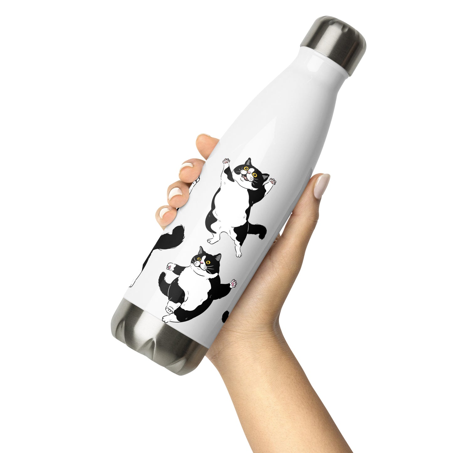 butelka termiczna prezent dla kociary dachowiec biały 500 ml 2