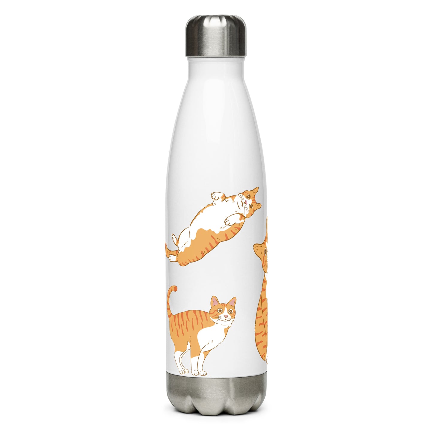 Butelka termiczna 'Rudy Dachowiec' (500 ml) prezent dla kociary biały 3