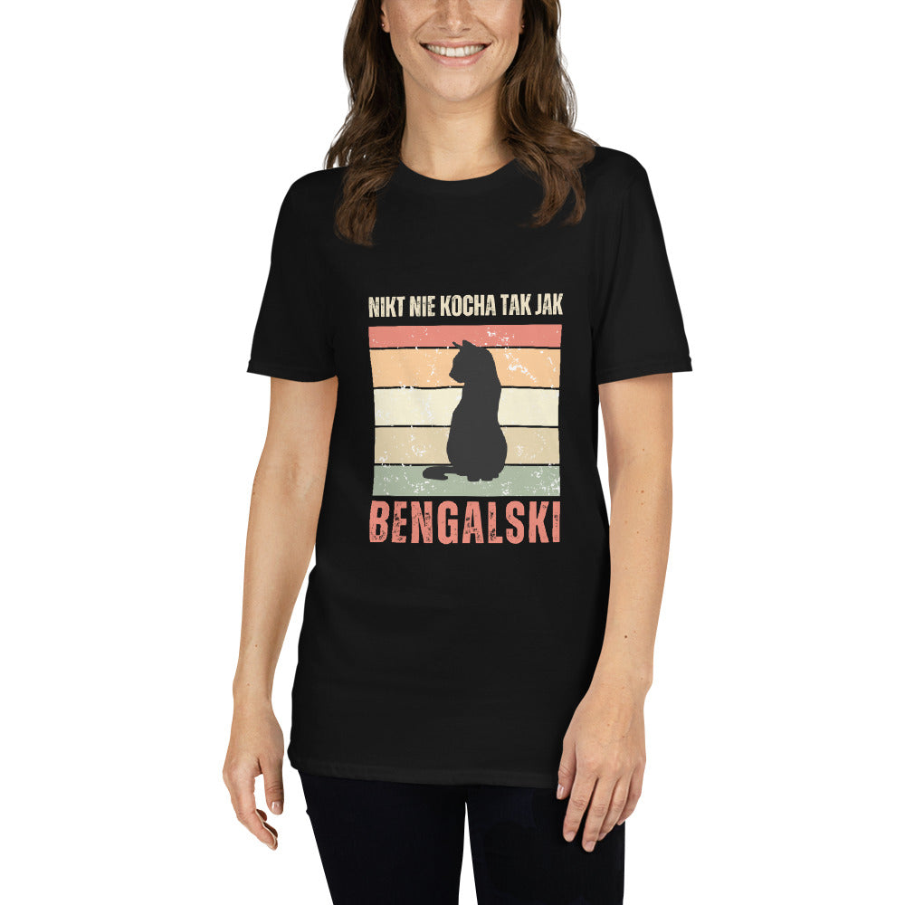 sklep dla kociary t-shirt z kotem bengalski czarny 2