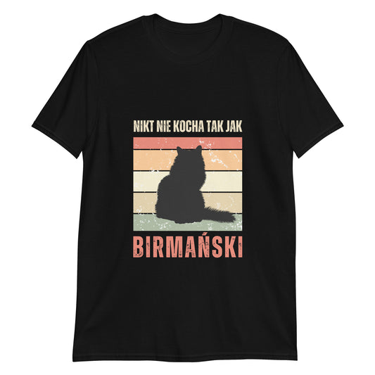 sklep dla kociary t-shirt z kotem birmański czarny 1