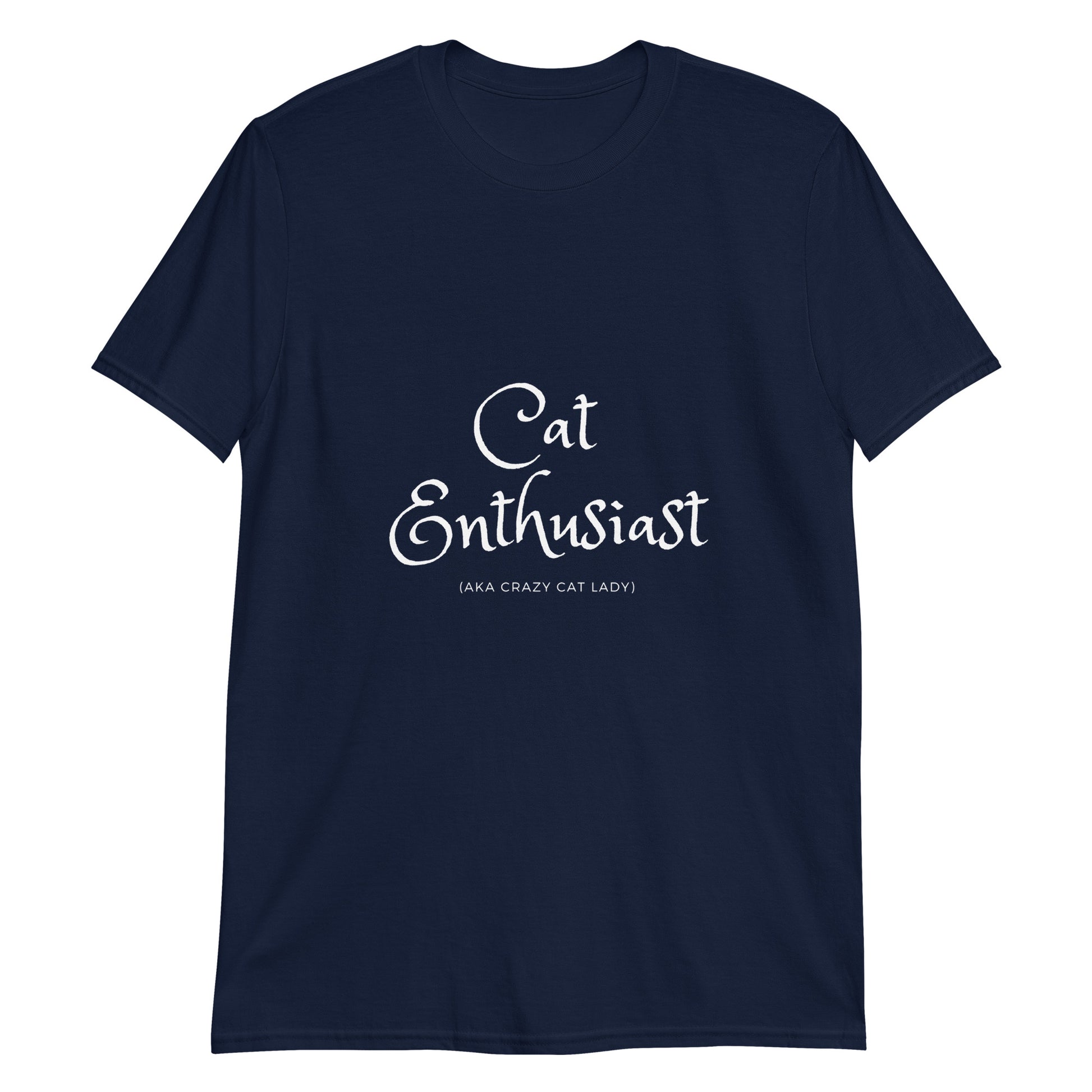 prezent dla kociary t-shirt cat enthusiast granatowy 1