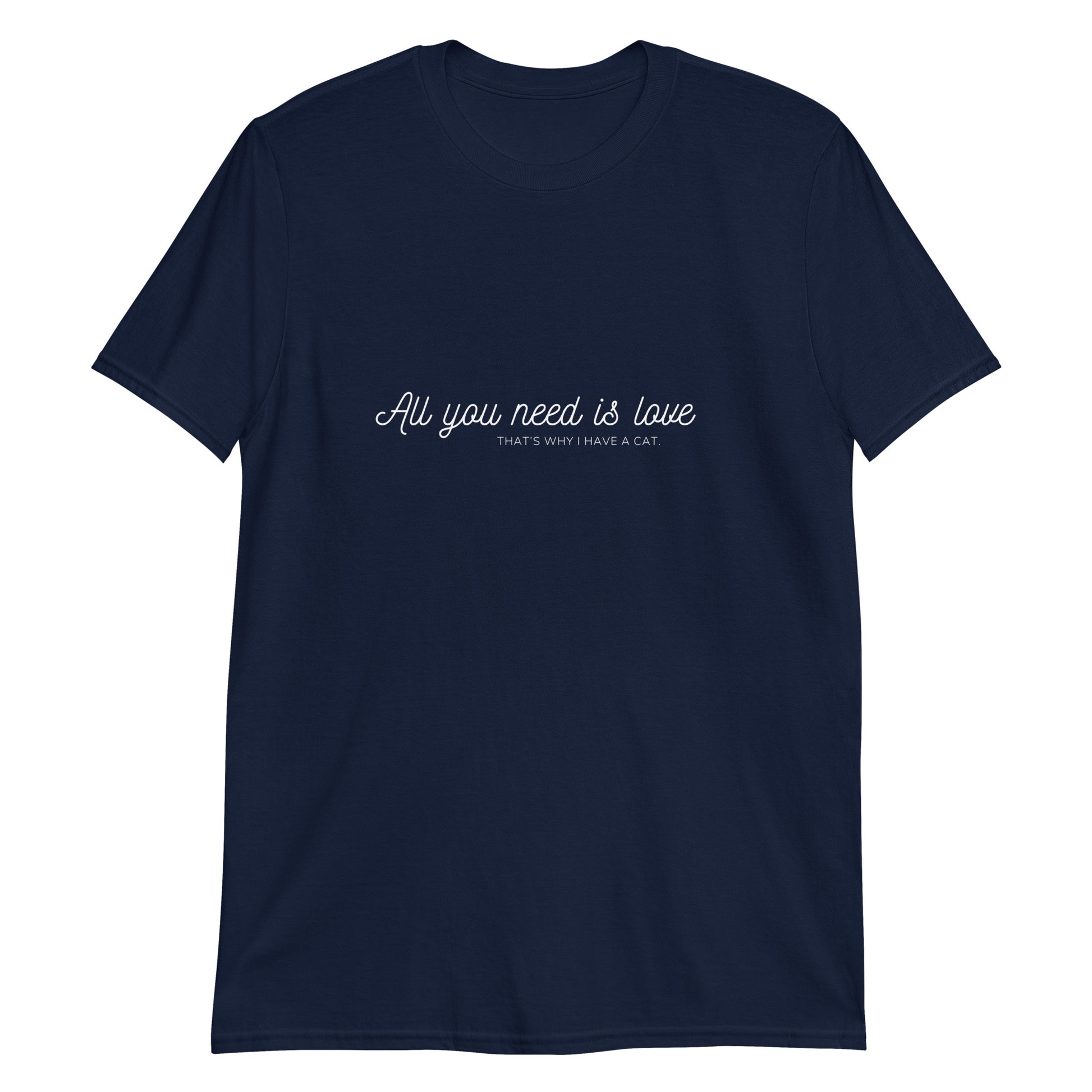 sklep dla kociary t-shirt all you need is love granatowy 6