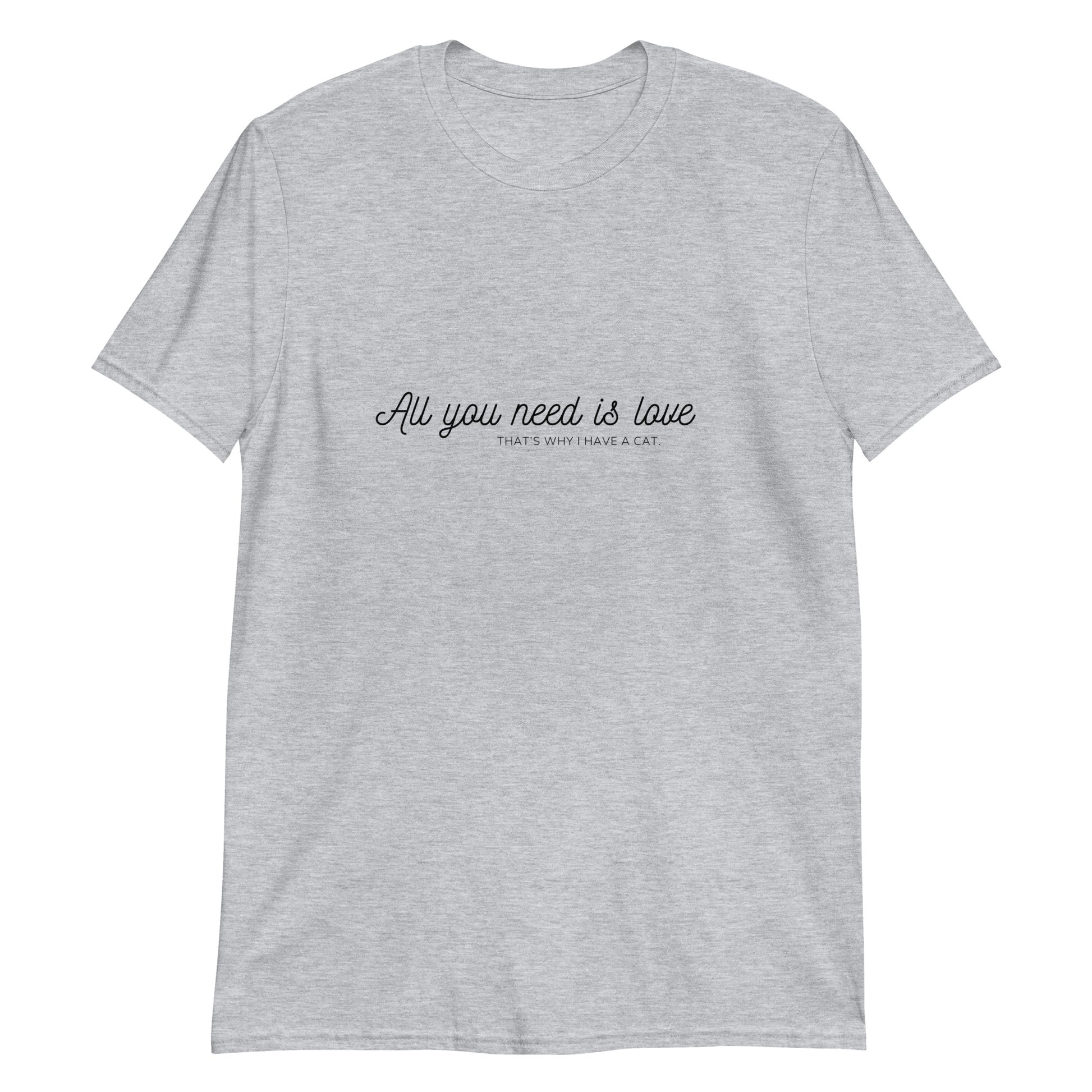 sklep dla kociary t-shirt all you need is love szary 7