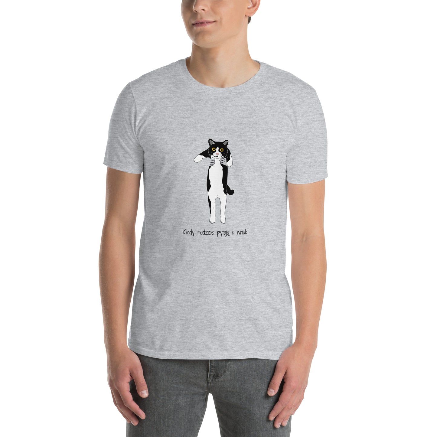 sklep dla kociary t-shirt męski wnuki szary 3