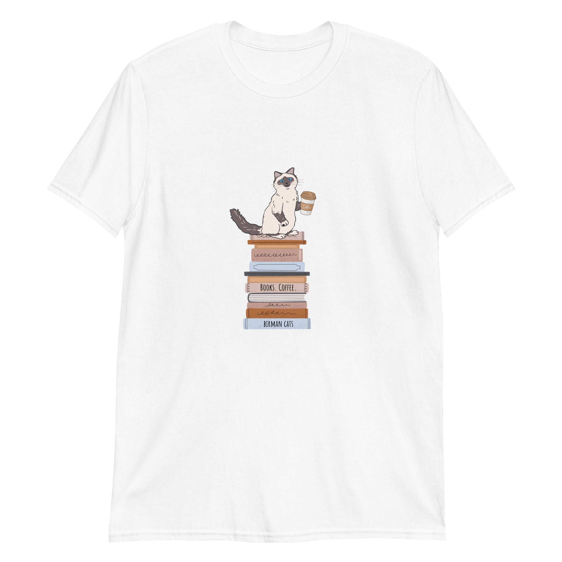 tshirt books coffee birman cats prezent dla kociary 1