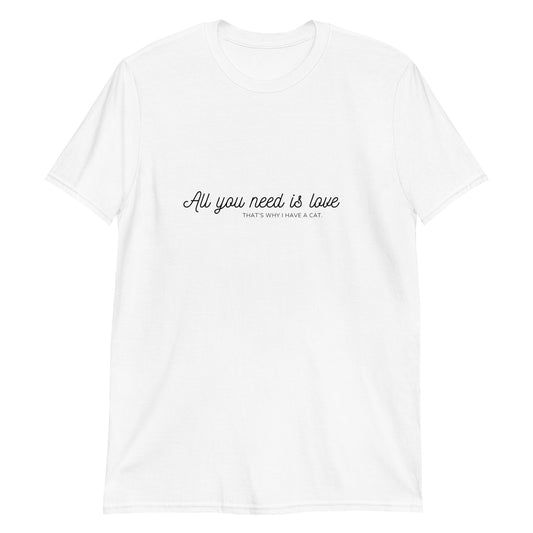 sklep dla kociary t-shirt all you need is love biały 1