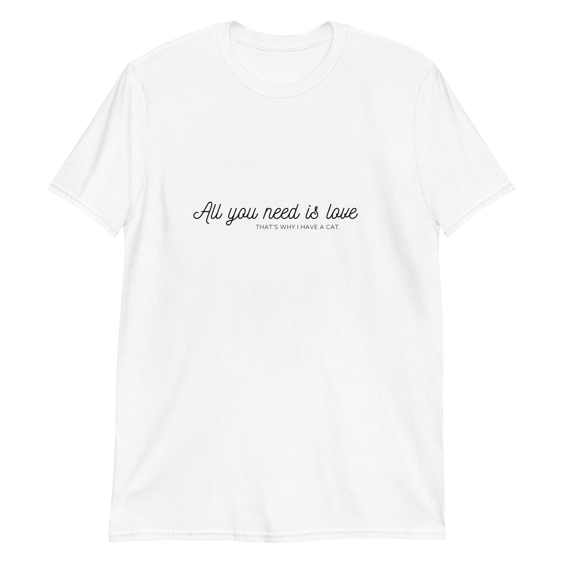 sklep dla kociary t-shirt all you need is love biały 1