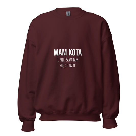 Bluza 'Mam Kota' bordowy Prezent dla Kociarza 1