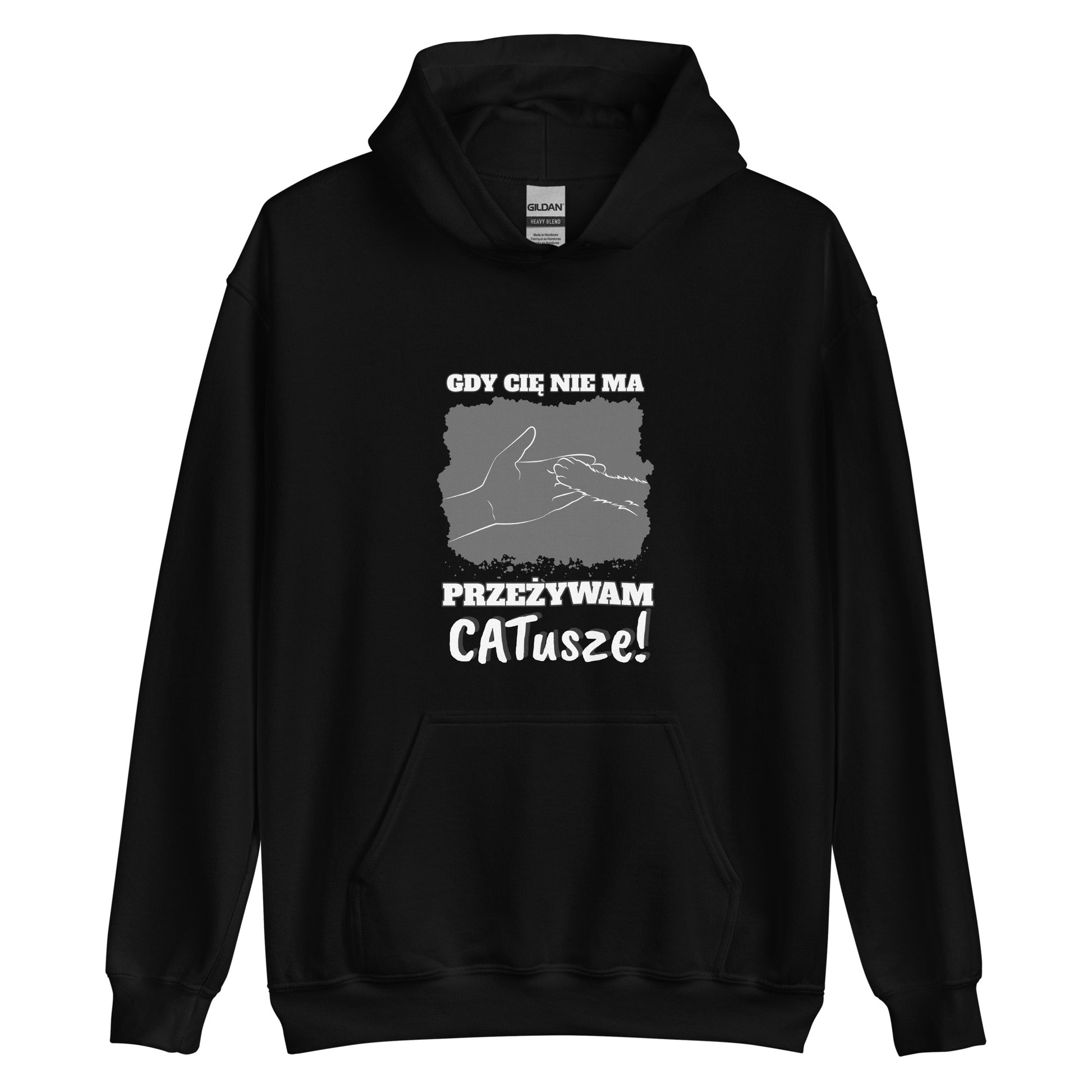 bluza gdy cie nie ma prezent dla kociary czarny 1