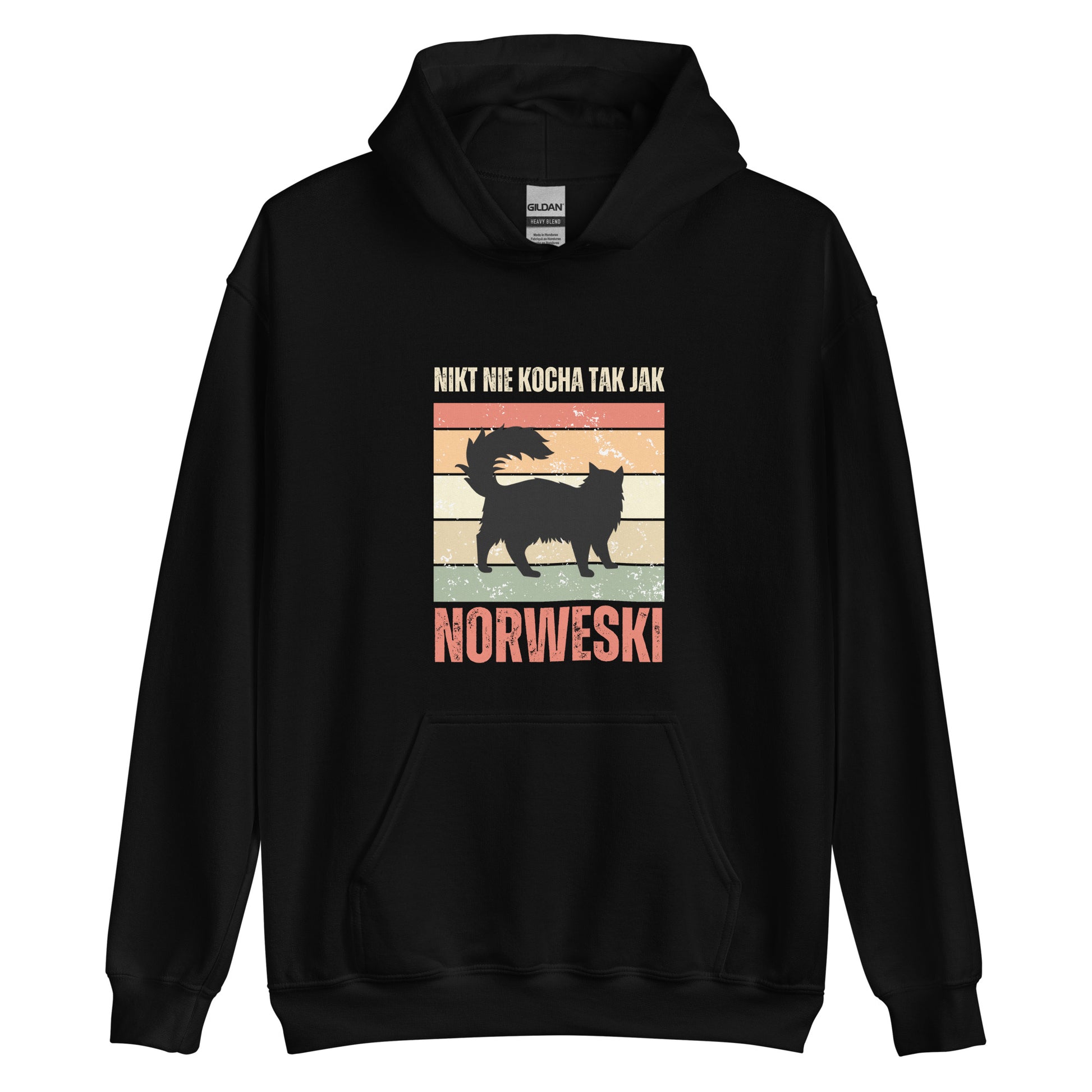 prezent dla kociary bluza z kotem kocha jak norweski czarny