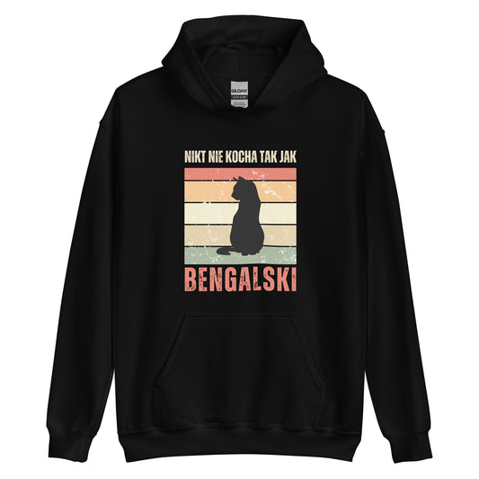 prezent dla kociary bluza z kotem bengalski czarny
