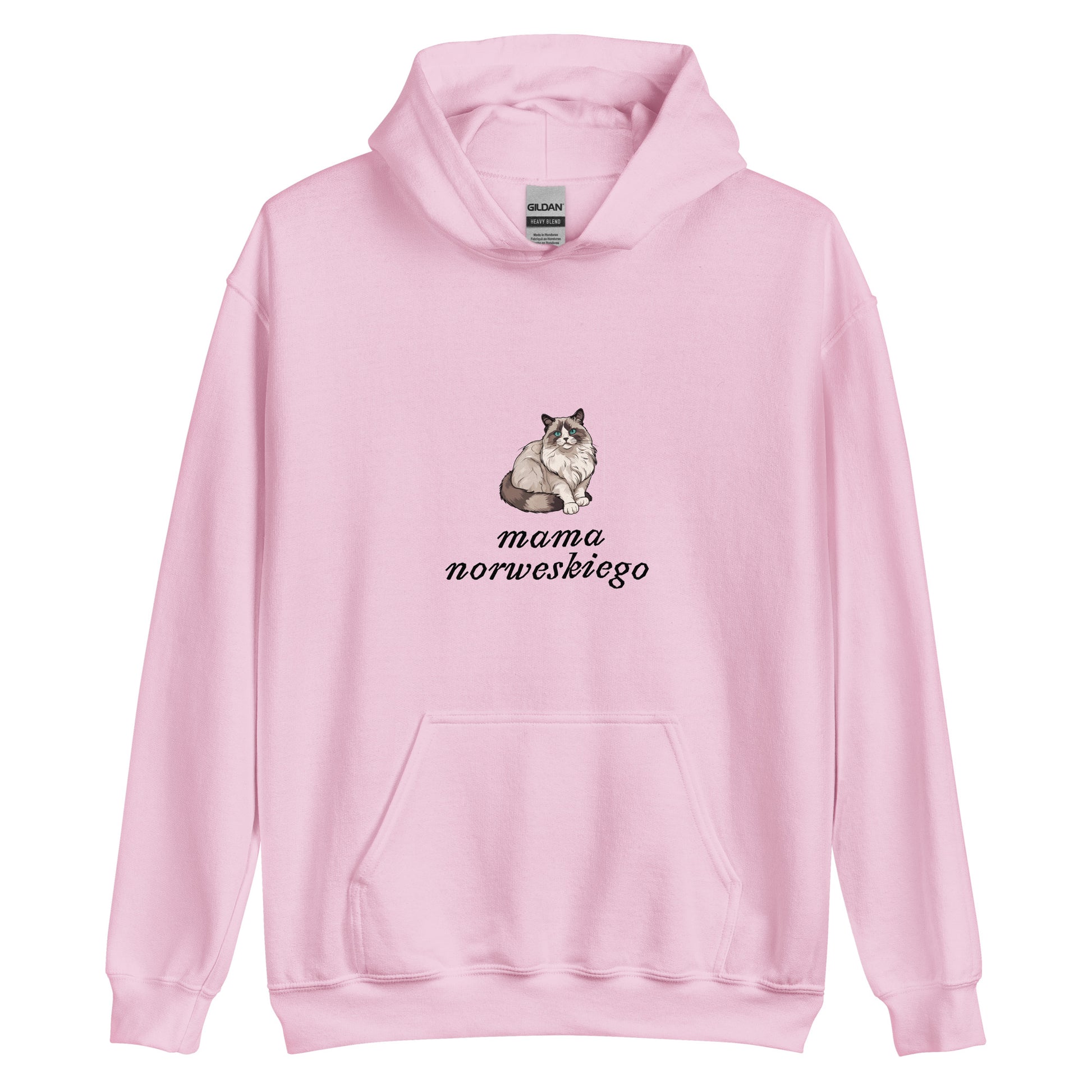 sklep dla kociary bluza z kotem mama norweskiego różowa