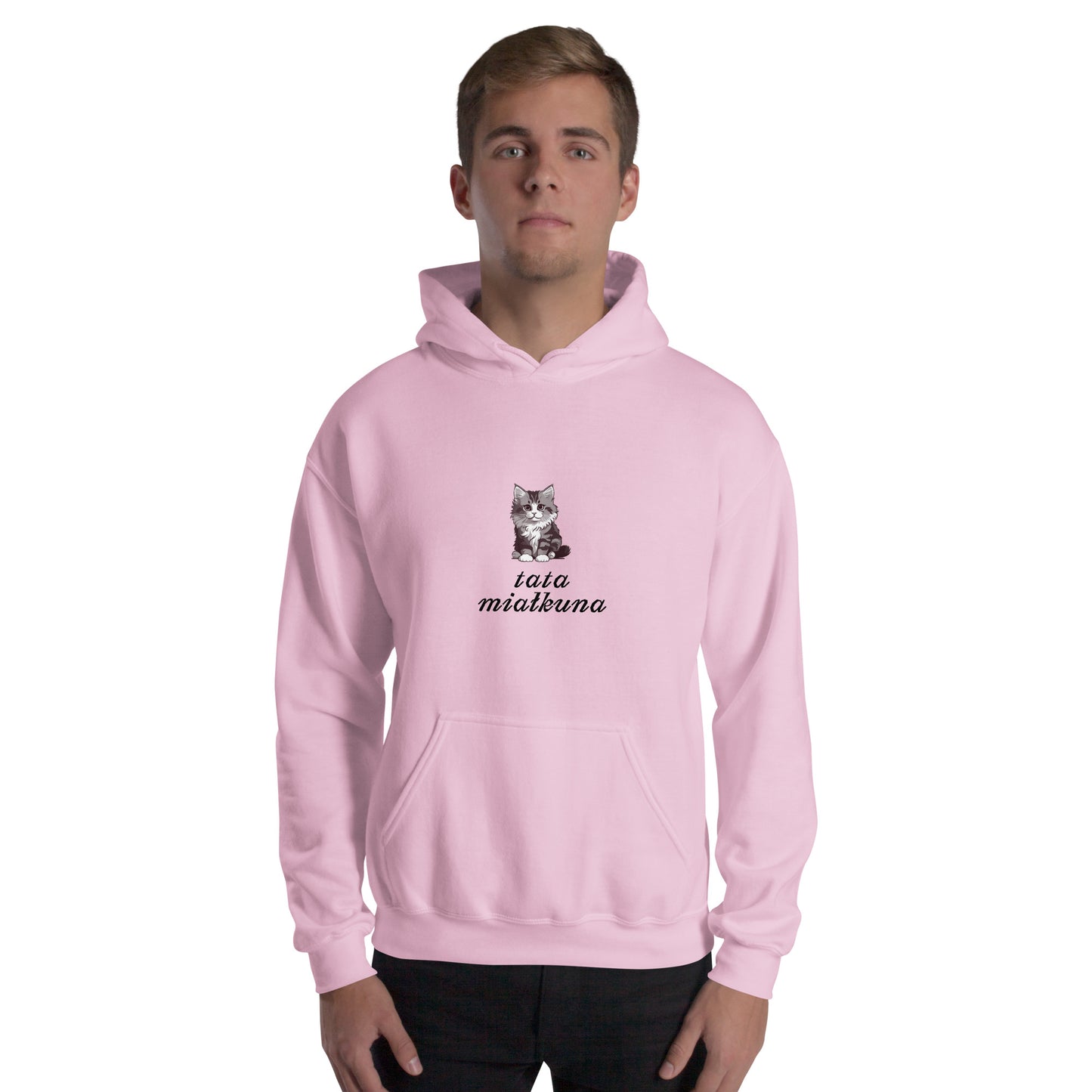 prezent dla kociarza bluza z kotem mainecoon różowy