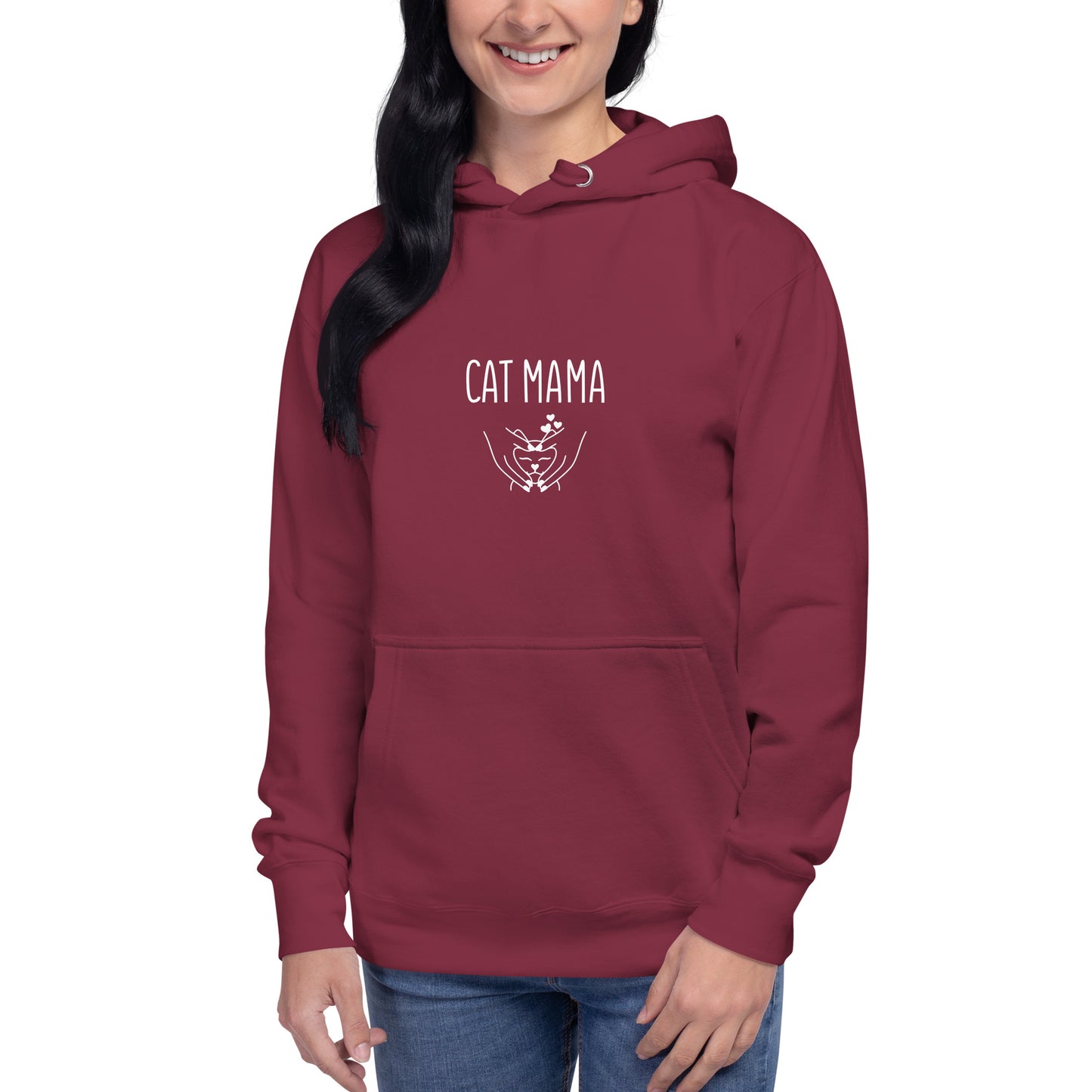 bluza cat mama prezent dla kociary bordo 2